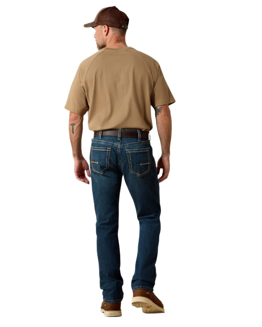 Ariat Rebar M7 Slim DuraStretch Edge Stackable Straight Jeans Classic Blue Jeans Men