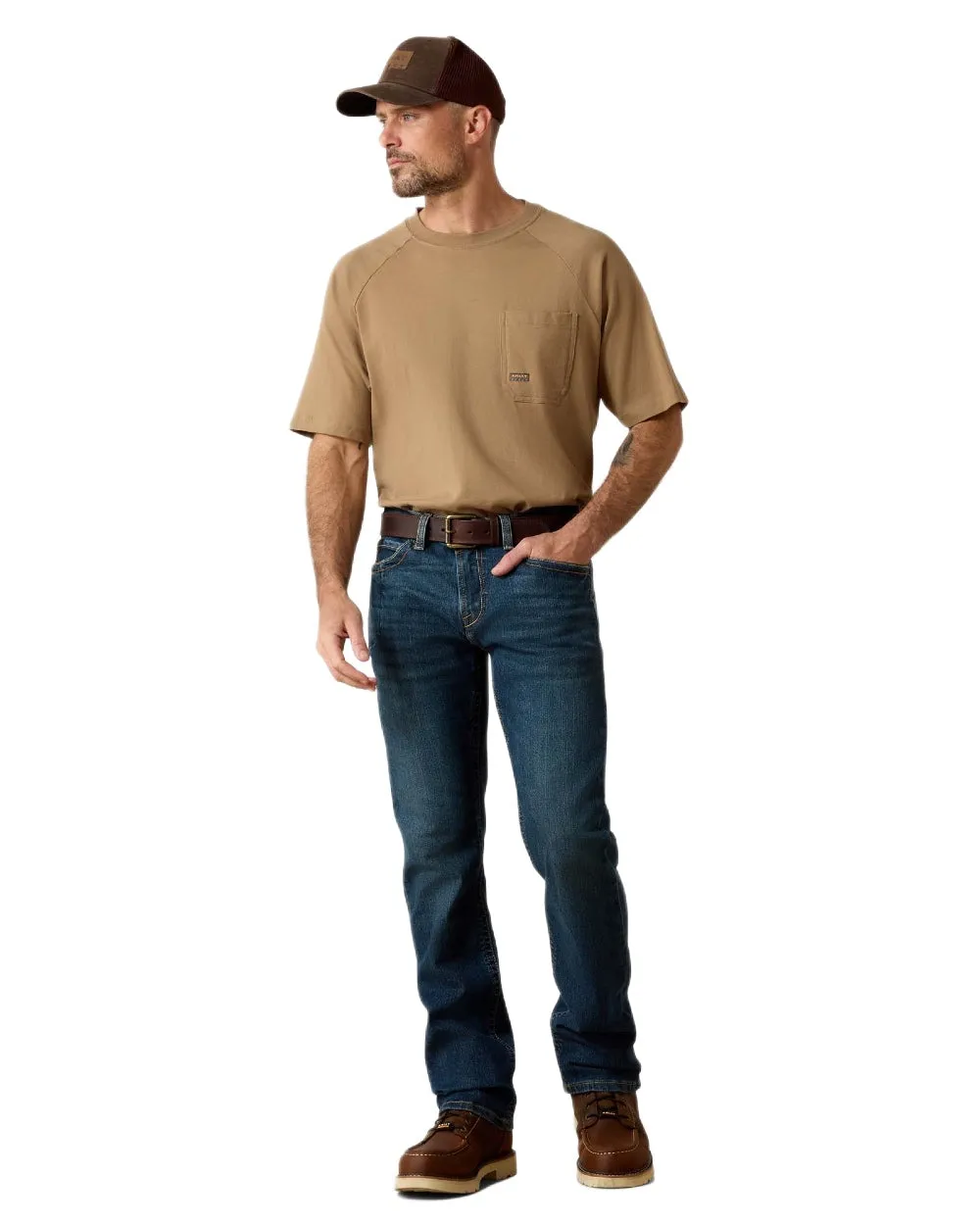 Ariat Rebar M7 Slim DuraStretch Edge Stackable Straight Jeans Classic Blue Jeans Men
