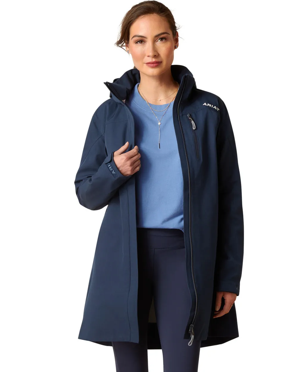 Ariat Womens Coastal Long Waterproof Parka Lightweight Trekking Jackets