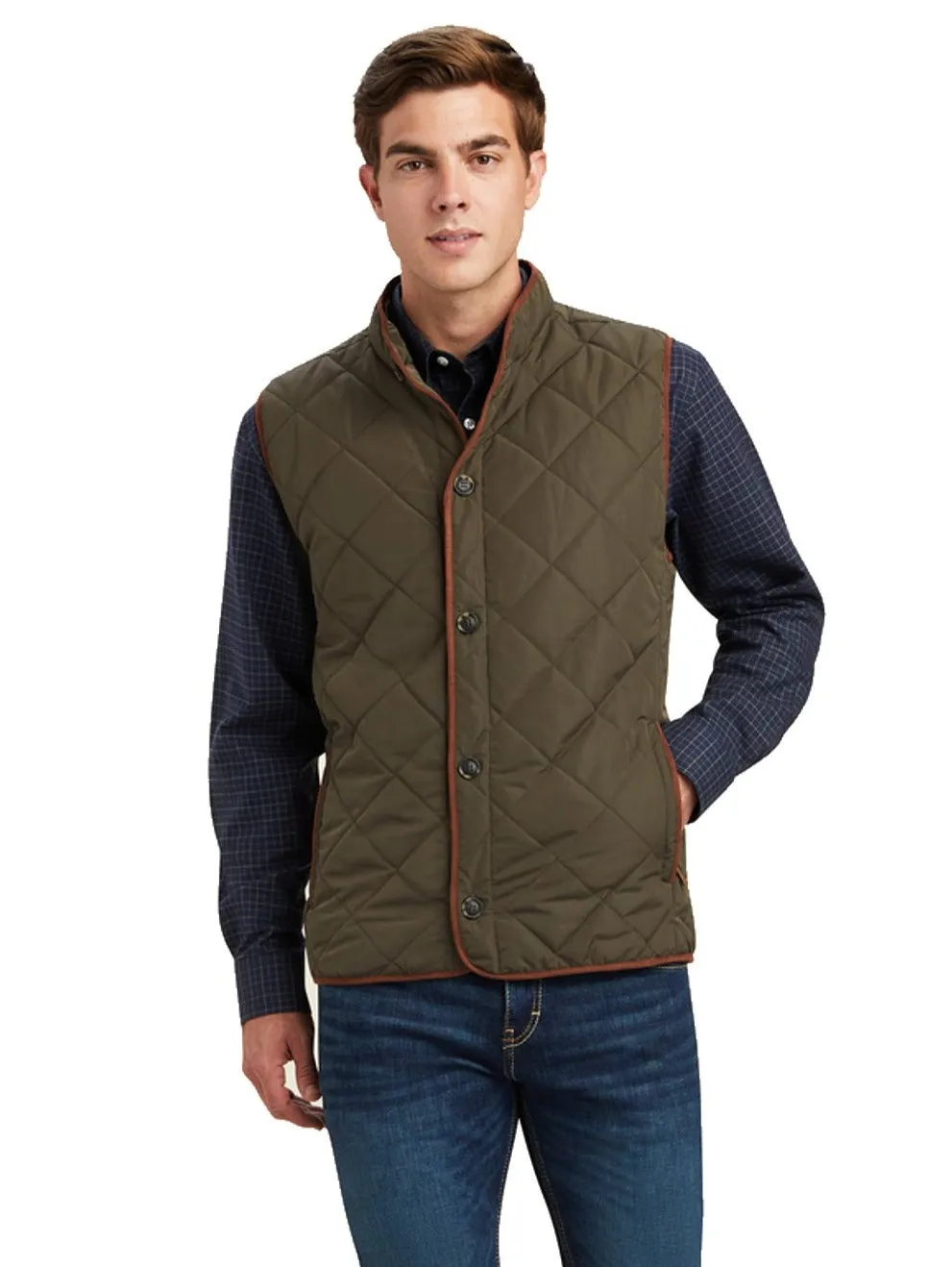 Ariat Woodside Quilted Vest Long Sleeve Cotton Shirts