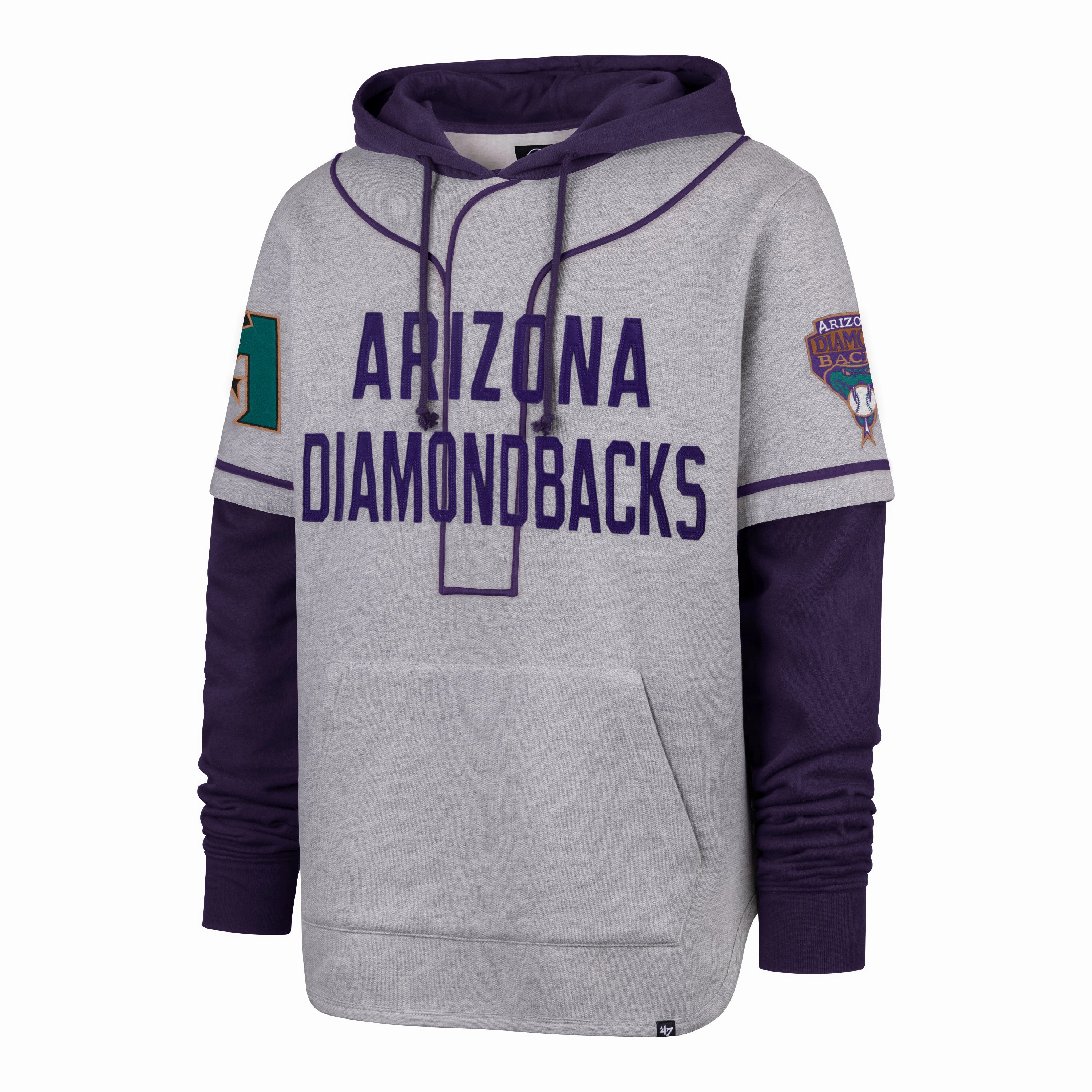 ARIZONA DIAMONDBACKS COOPERSTOWN GAME FELT FIFTIES '47 SHORTSTOP PULLOVER HOOD