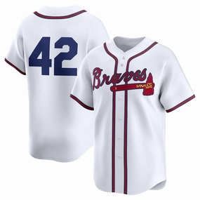 Atlanta Braves 2024 #42 Jackie Robinson Day Home Limited Jersey a?? White Stitches Baseball Jerseys