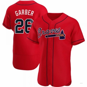 Atlanta Braves #26 Gene Garber Red Alternate Jersey Stitches Baseball Jerseys