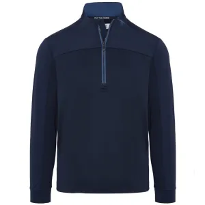 Born to Stand Out Original Penguin Lightweight Mixed Media 1/4 Zip - Black Iris