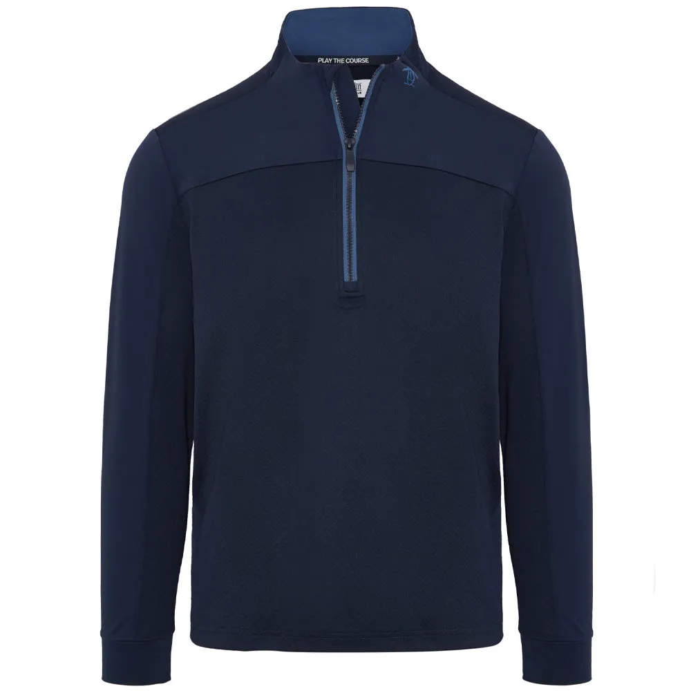 Born to Stand Out Original Penguin Lightweight Mixed Media 1/4 Zip - Black Iris