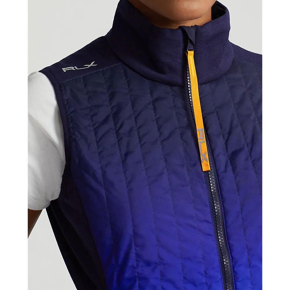 Rlx Ralph Lauren Women'S Quilted Hybrid Full Zip Vest - Active Ombre Confidence Starts Here Engineered for Speed