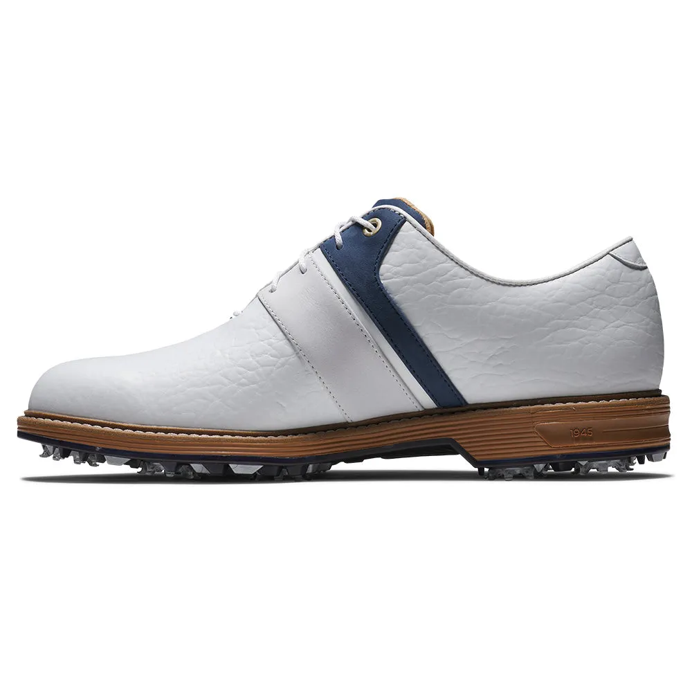 Footjoy Premiere Series Packard Lx Spiked Waterproof Shoes - White/Navy/White Move Like You Mean It No Limits, Just Style