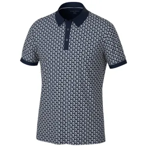 Galvin Green Maxwell Polo Shirt - Navy/Cool Grey Walk Tall Feel the Energy
