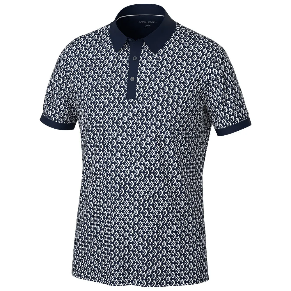 Galvin Green Maxwell Polo Shirt - Navy/Cool Grey Walk Tall Feel the Energy