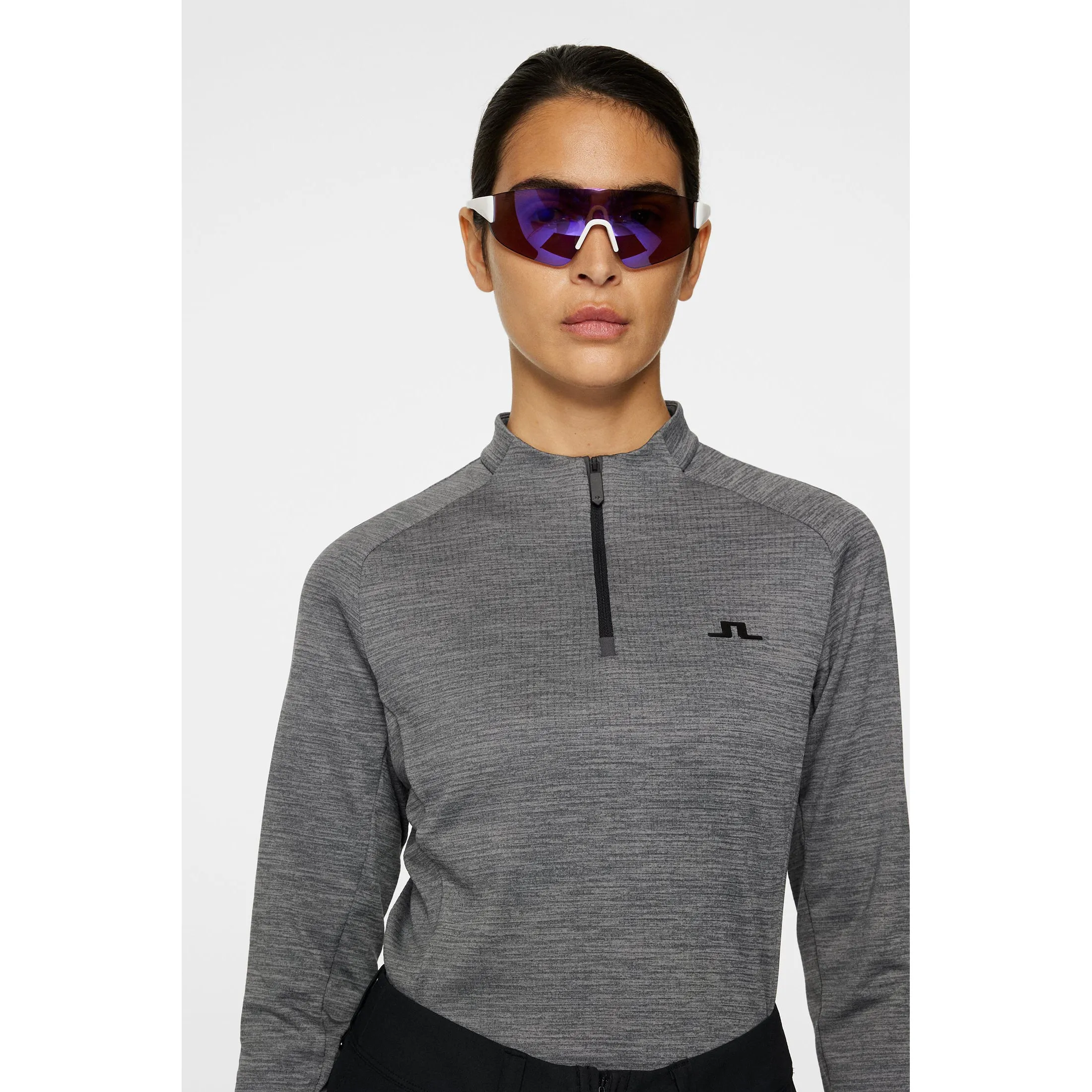 J.Lindeberg Women'S Steffi Golf Mid-Layer - Dark Grey Melange Steal Redefine Classic