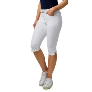 Glenmuir Women'S Phoebe Lightweight Stretch Performance Golf Capri Pants - White Special Offer Keep Going Strong