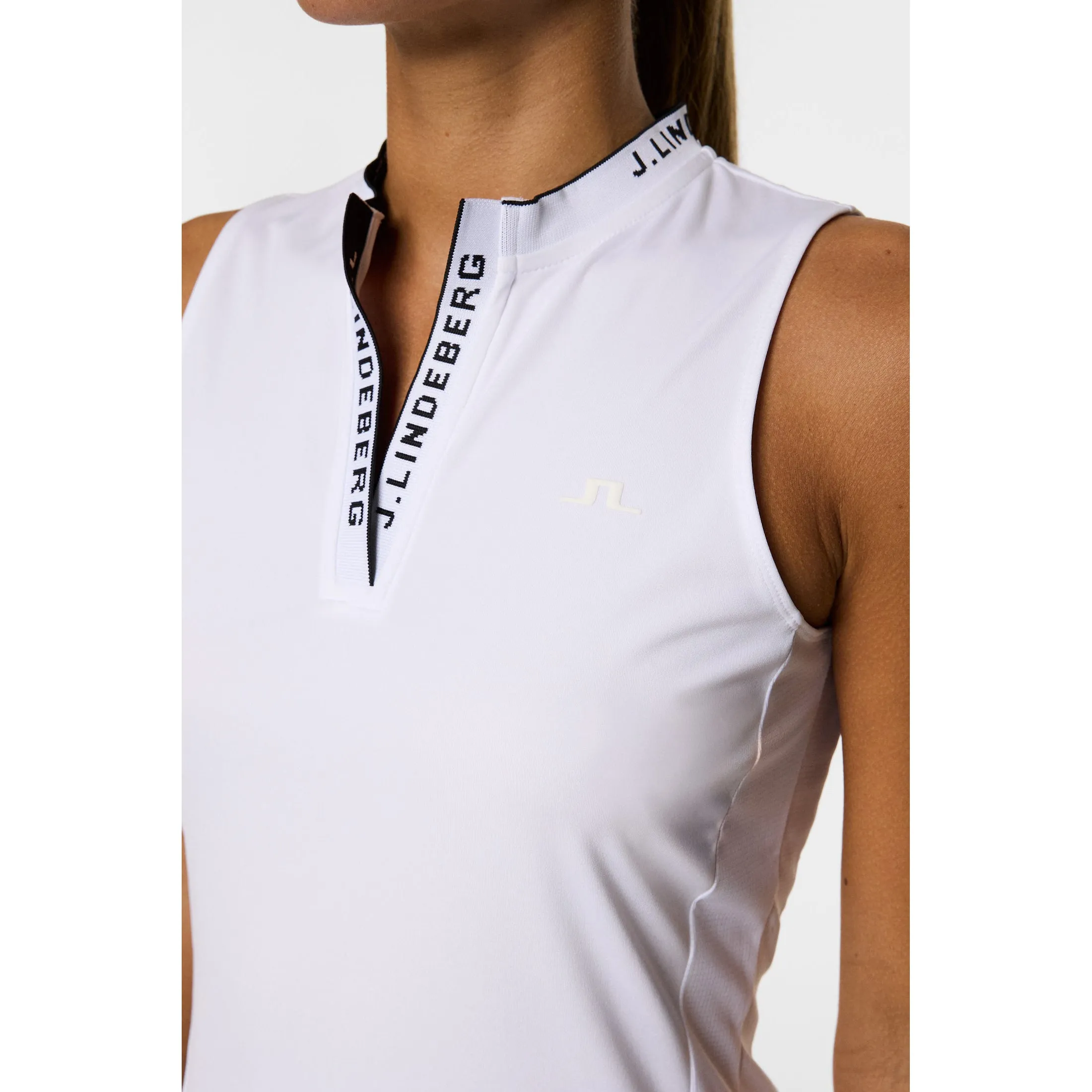 J.Lindeberg Women'S Leya Sleeveless Golf Shirt - White Biggest Sale of the Year Black Friday Exclusive