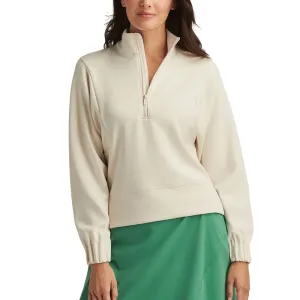 Sweetest Day Sale Never Just Walk Peter Millar Women'S Flora Knit Melange Half-Zip Golf Pullover - Stone