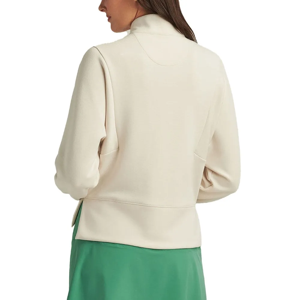 Peter Millar Women'S Flora Knit Melange Half-Zip Golf Pullover - Stone Not for the Ordinary Keep Going Strong
