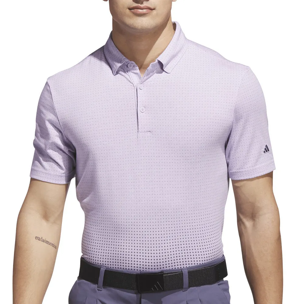 Adidas Go-To Rise Print Sleeve Logo Polo Shirt - Powder Plum Father's Day Sale