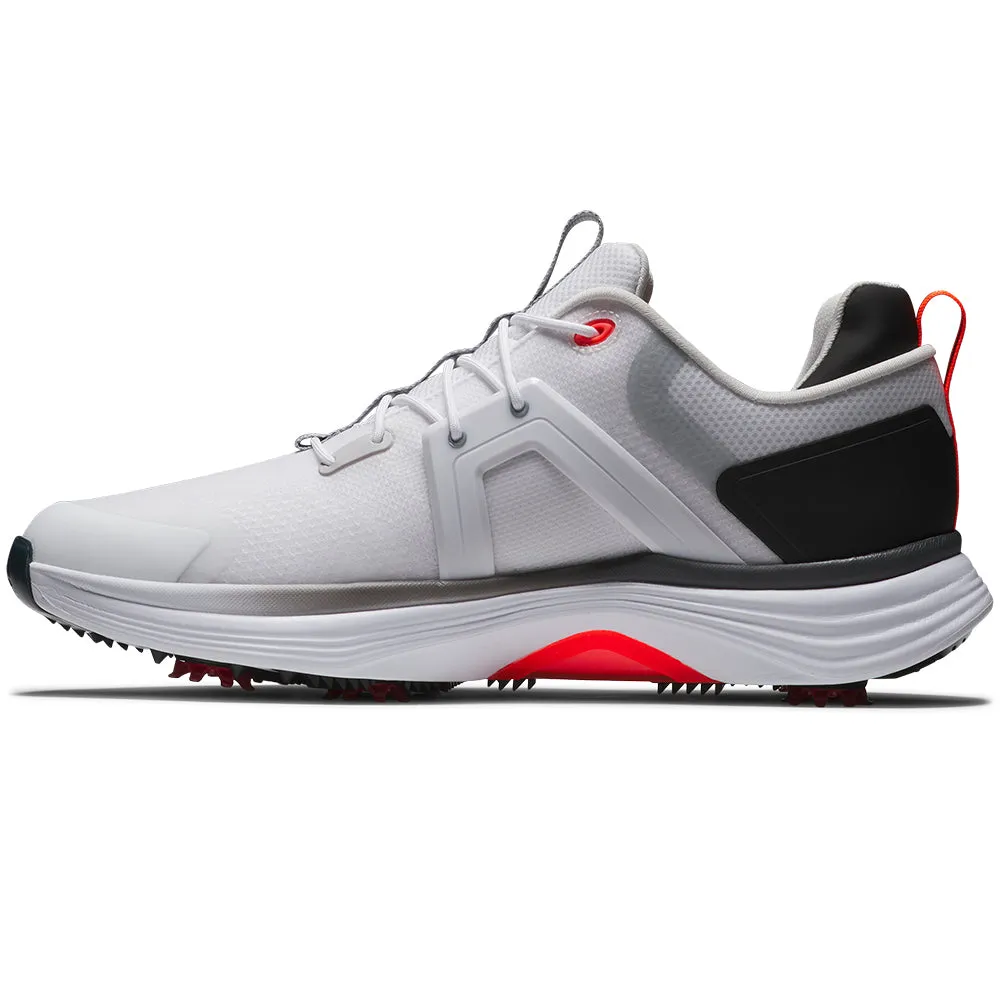 Step Out Boldly Footjoy Hyperflex Spiked Waterproof Shoes - White/Black/Red