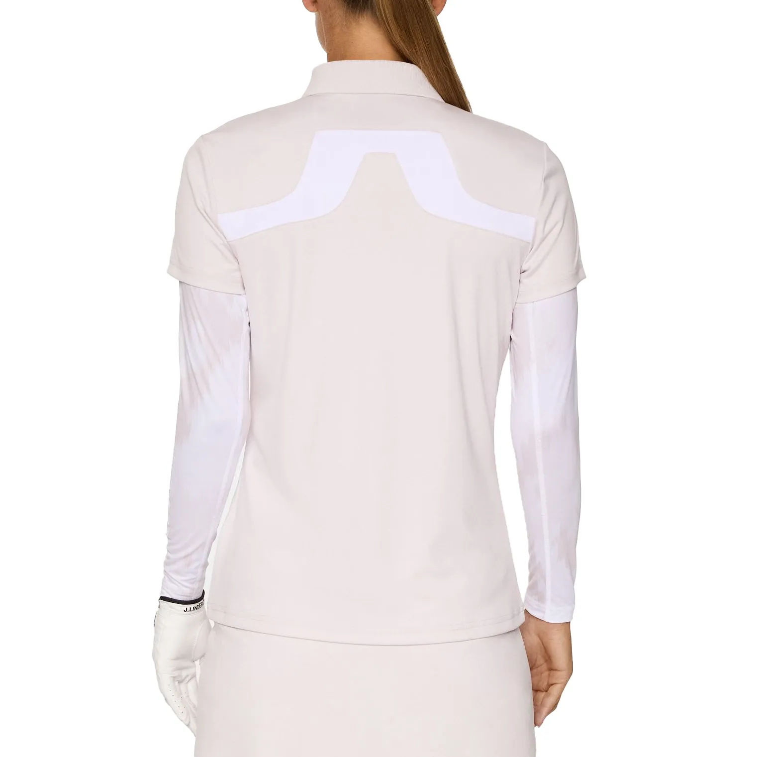 J.Lindeberg Women'S Cassie Golf Polo Shirt - Grey Lilac Black Friday Sale
