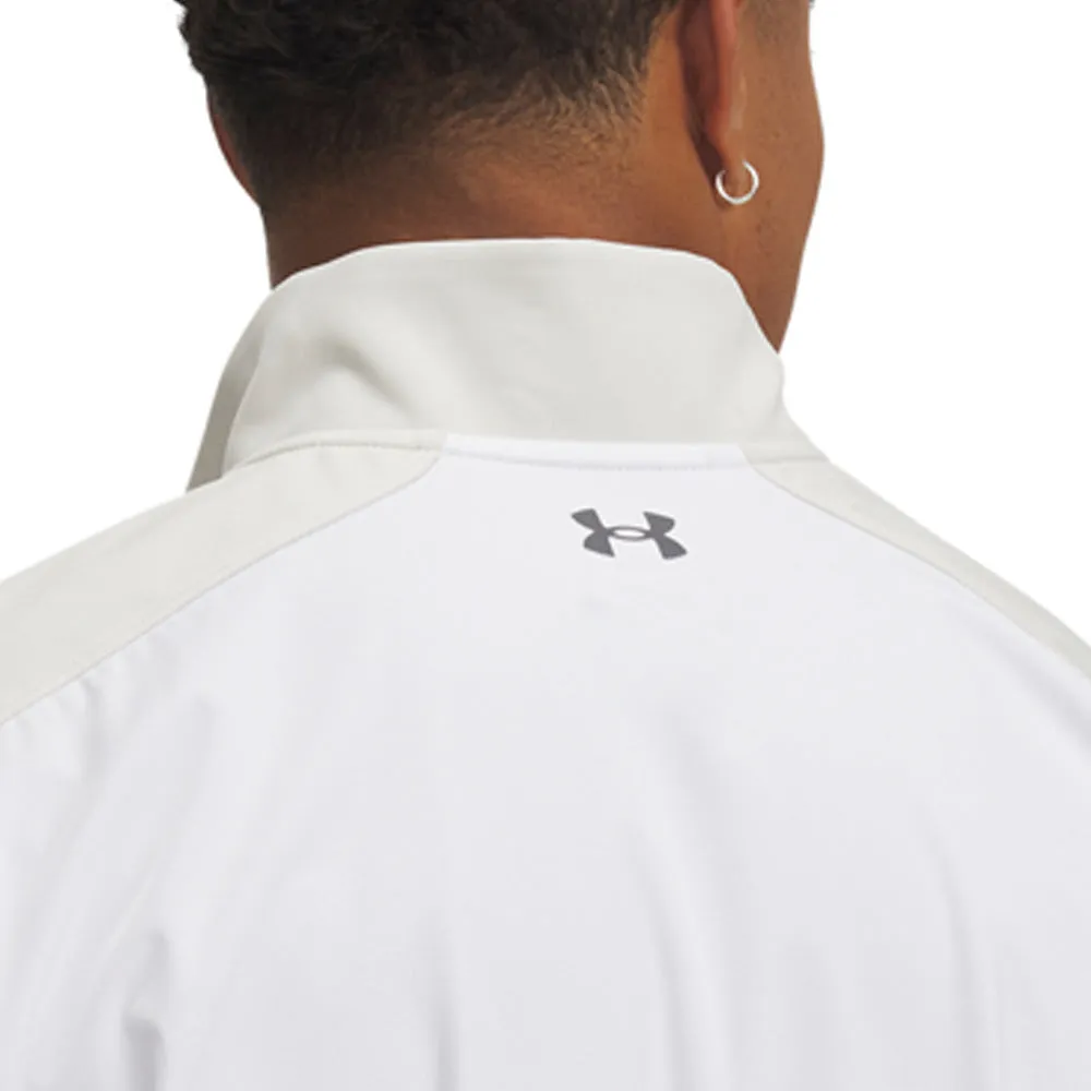 Dare to Lead Under Armour Drive Wind Half Zip Pullover - Summit White/White/Castlerock