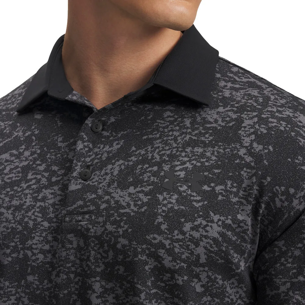 Clearance Sale Move Like You Mean It Under Armour Playoff 3.0 Printed Polo Shirt - Black/Castlerock/Black