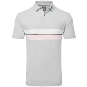 Not for the Ordinary Footjoy Double Chest Band Pique Polo Shirt - Grey