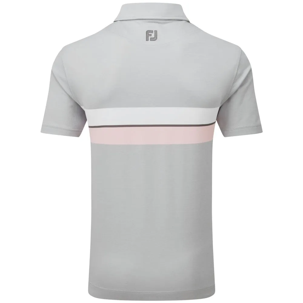 All Saints' Day Sale Easter Sale Footjoy Double Chest Band Pique Polo Shirt - Grey