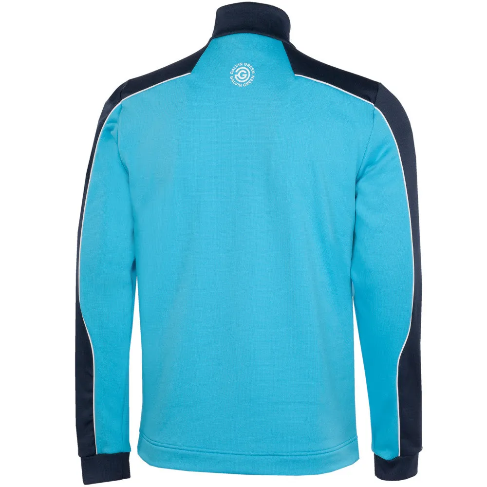 Lead with Style Galvin Green Dave 1/4 Zip Pullover - Aqua/Navy