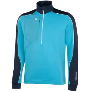 Galvin Green Dave 1/4 Zip Pullover - Aqua/Navy Budget Friendly Christmas Day Sale
