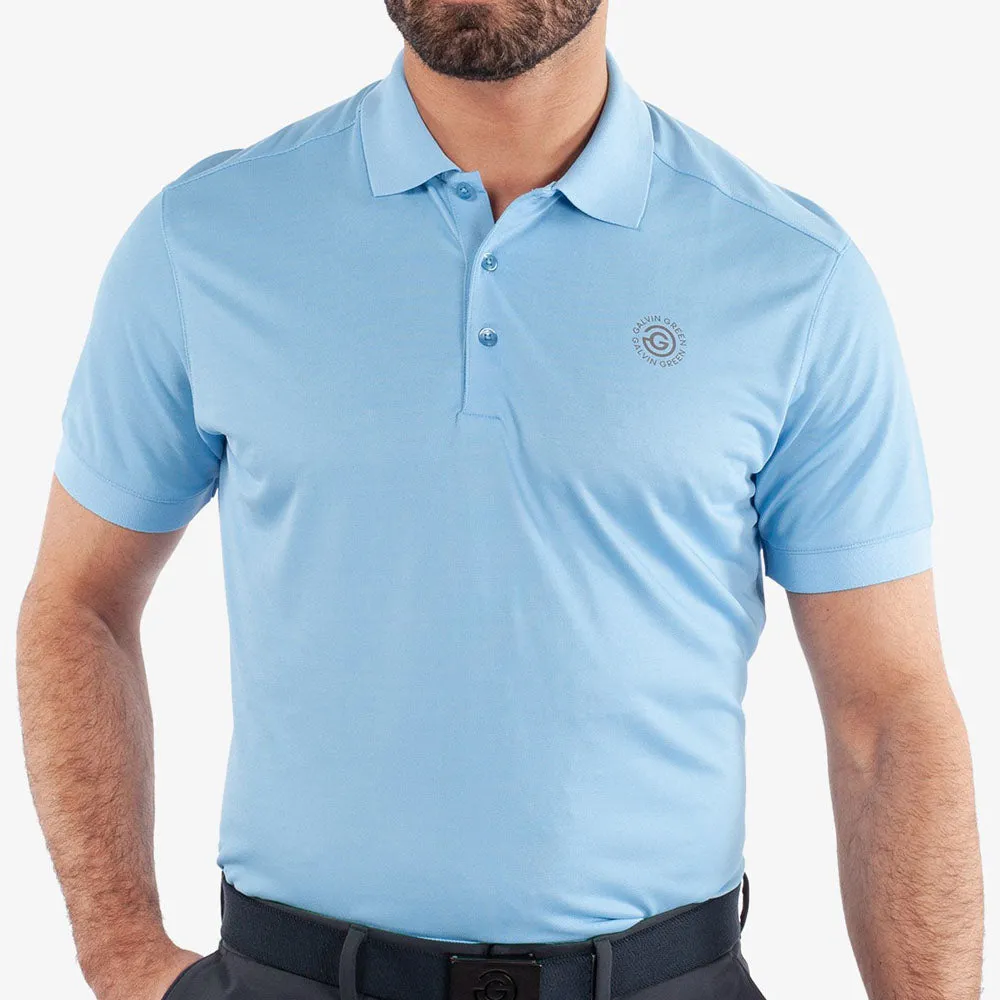 Galvin Green Maximilian Polo Shirt - Alaskan Blue Own the Vibe