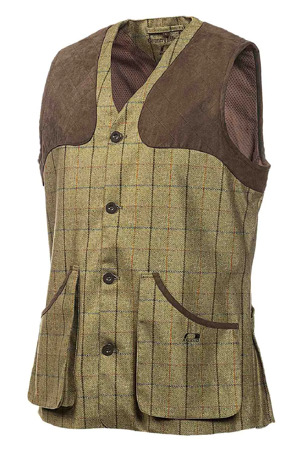 Baleno Mens Milton Shooting Vest Short Sleeve Oxford Tops
