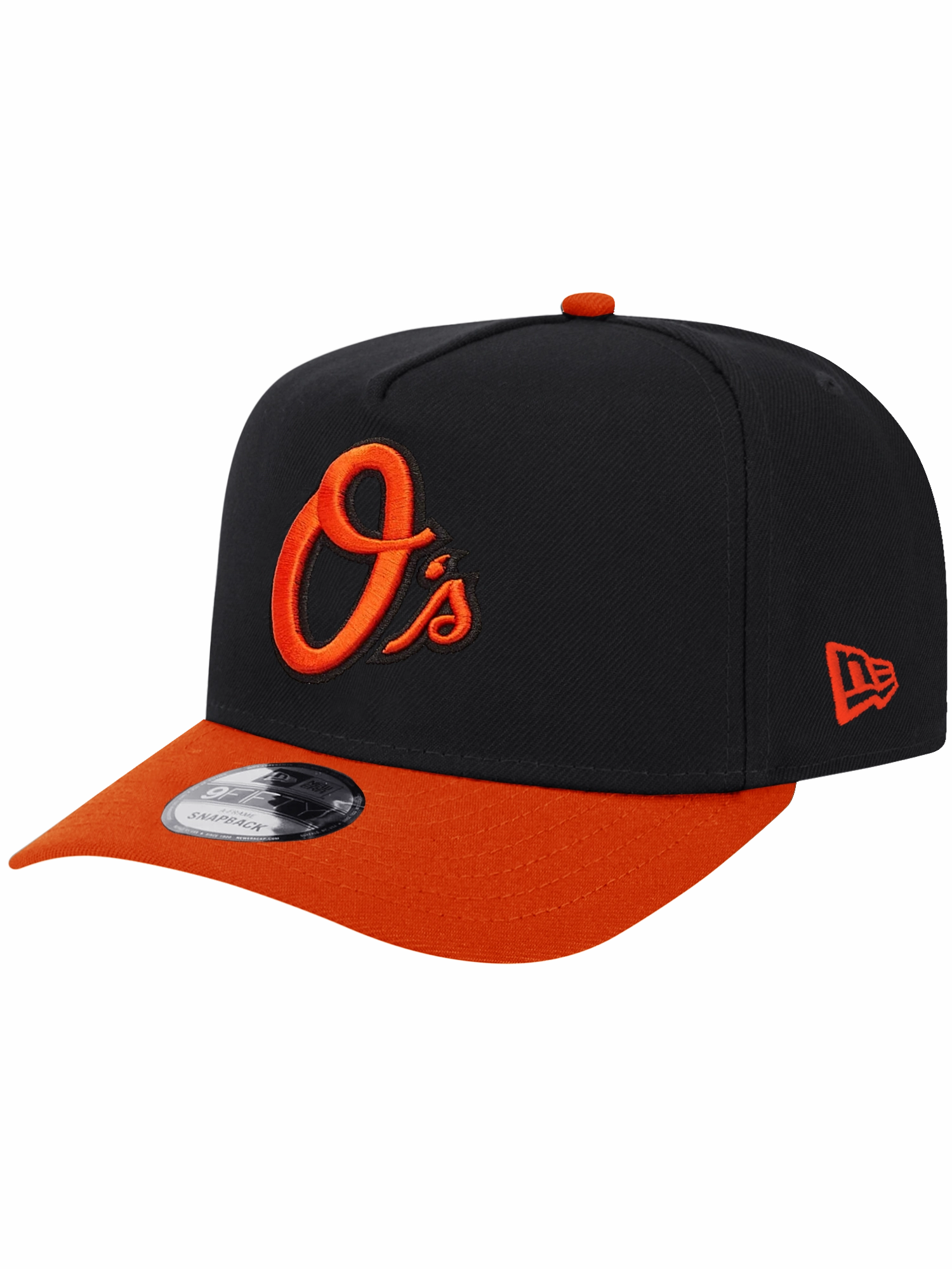 Baltimore Orioles New Era MLB Alt 2T Pre-Curved 9FIFTY A-Frame Snapback Hat - Black