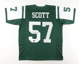 Bart Scott Signed New York Jets Jersey (Radtke COA) 2006 Pro Bowl Linebacker