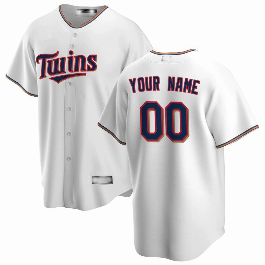 Baseball Jerseys Custom Minnesota Twins White Home Replica Custom Jersey
