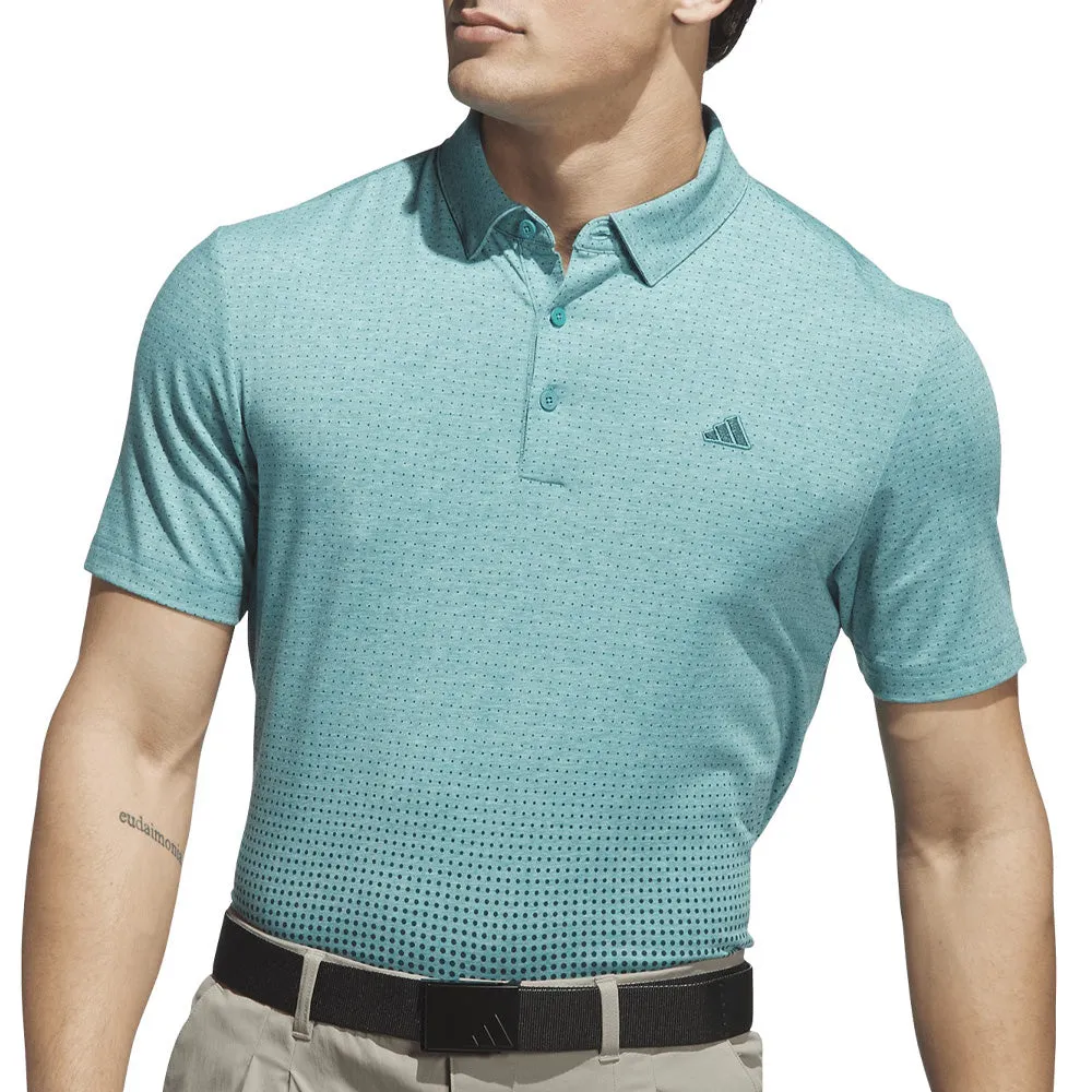 Adidas Go-To Rise Print Polo Shirt - Pure Teal Deal Of The Century