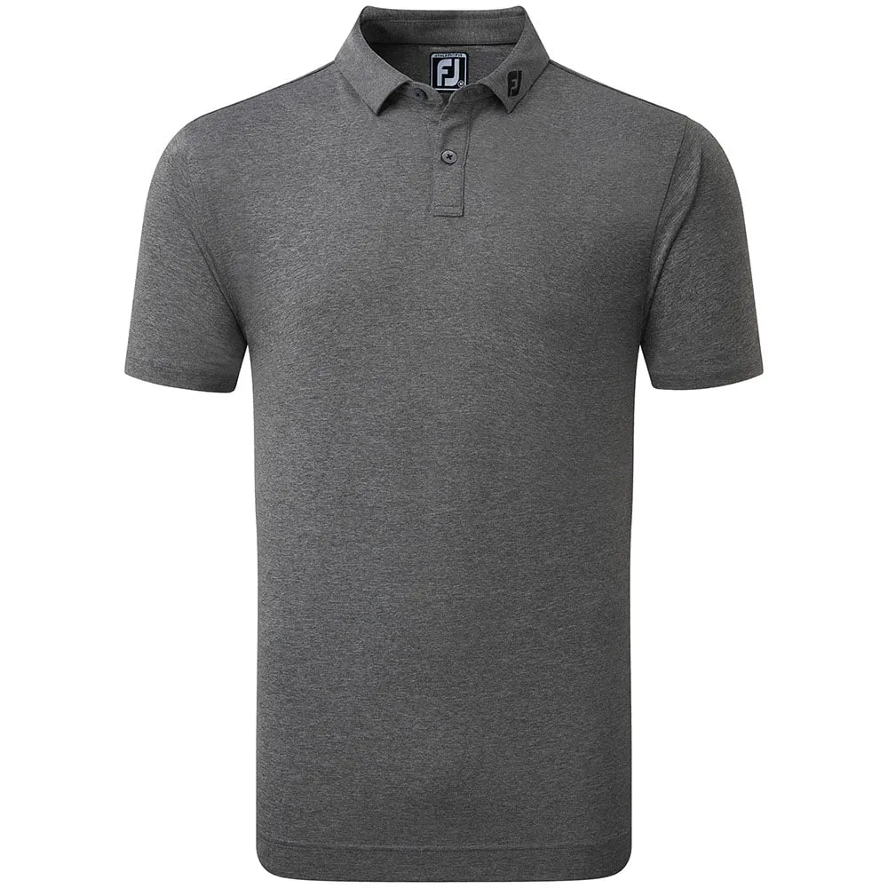 Footjoy Heather Self Collar Polo Shirt - Black Heather Not for the Ordinary New Year's Eve Sale