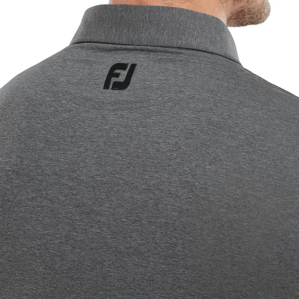 Footwear for the Fearless Father's Day Sale Footjoy Heather Self Collar Polo Shirt - Black Heather