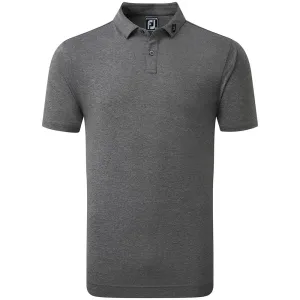 Footjoy Heather Self Collar Polo Shirt - Black Heather Not for the Ordinary New Year's Eve Sale