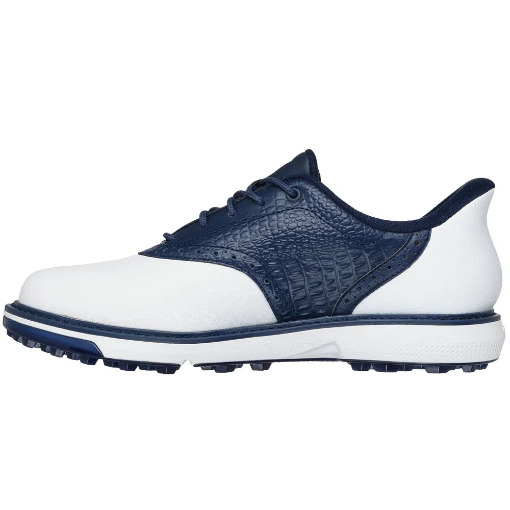 Step Into Strength Winter Sale Skechers Go Golf Prestige Ladies Spikeless Waterproof Shoes - White/Navy