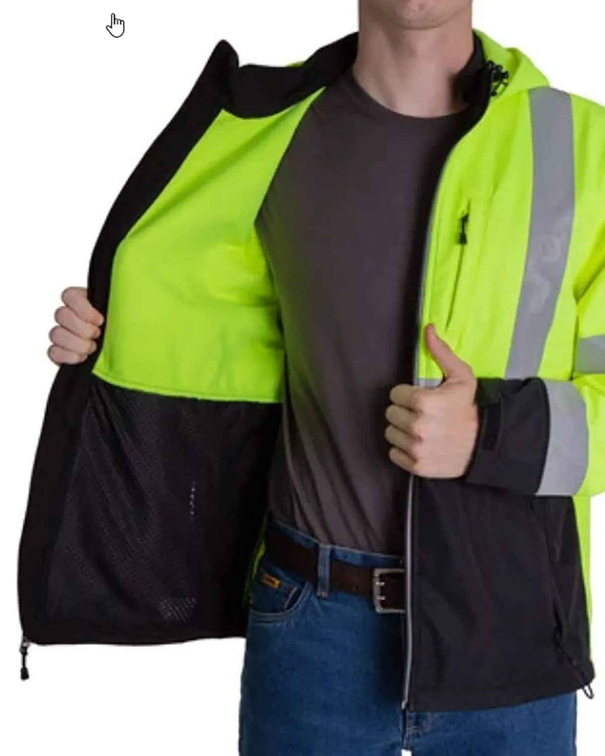 Black Friday Offer Berne - Men'S Hi-Vis Type R Class 3 Softshell Jacket