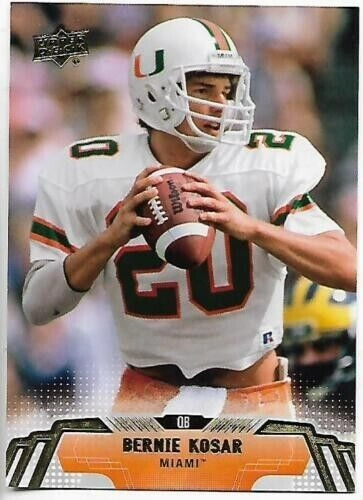 Bernie Kosar Signed Miami Hurricanes Mini Helmet (JSA COA) Cleveland Browns QB