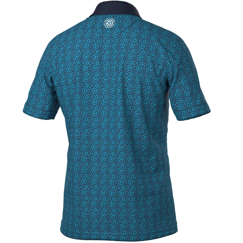 Galvin Green Miracle Polo Shirt - Aqua/Navy President's Day Sale Hit Your Next Level