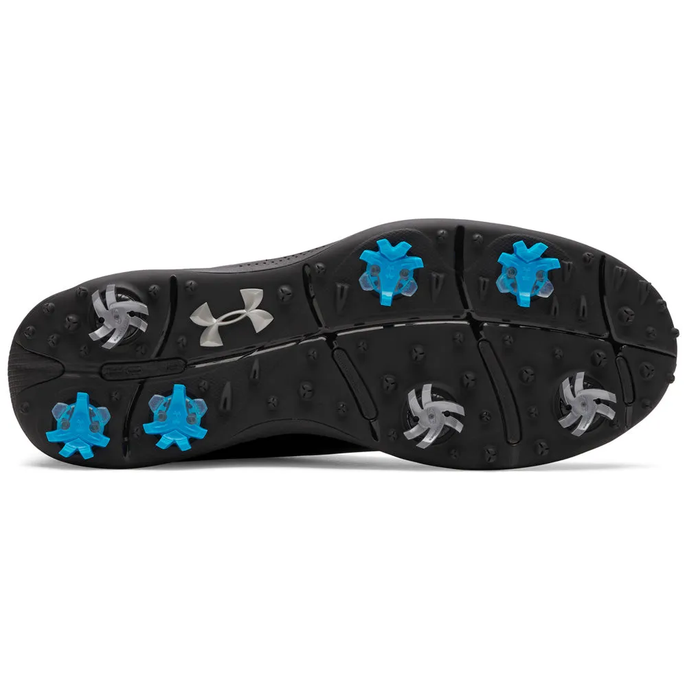 Feel the Energy Black Friday Deal Under Armour Drive Fade Spiked Waterproof Shoes - Black/Metallic Silver