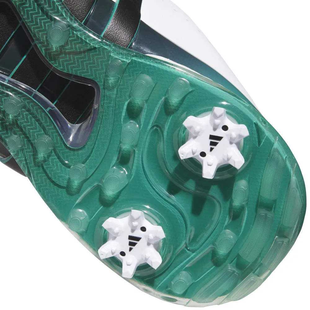 Adidas Tour360 24 Spiked Waterproof Shoes - Ftwr White/Core Black/Aurora Ivy Stay in Motion