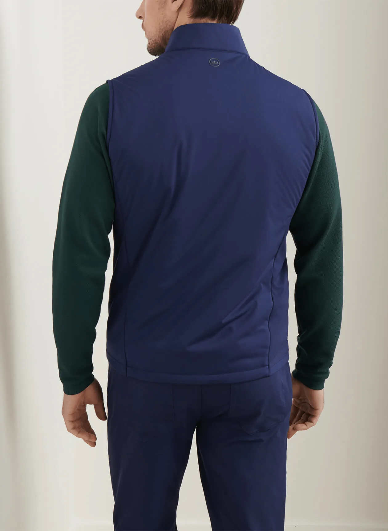 Peter Millar - Men'S Fuse Hybrid Vest - Navy Engineered for Speed Rise Every Time