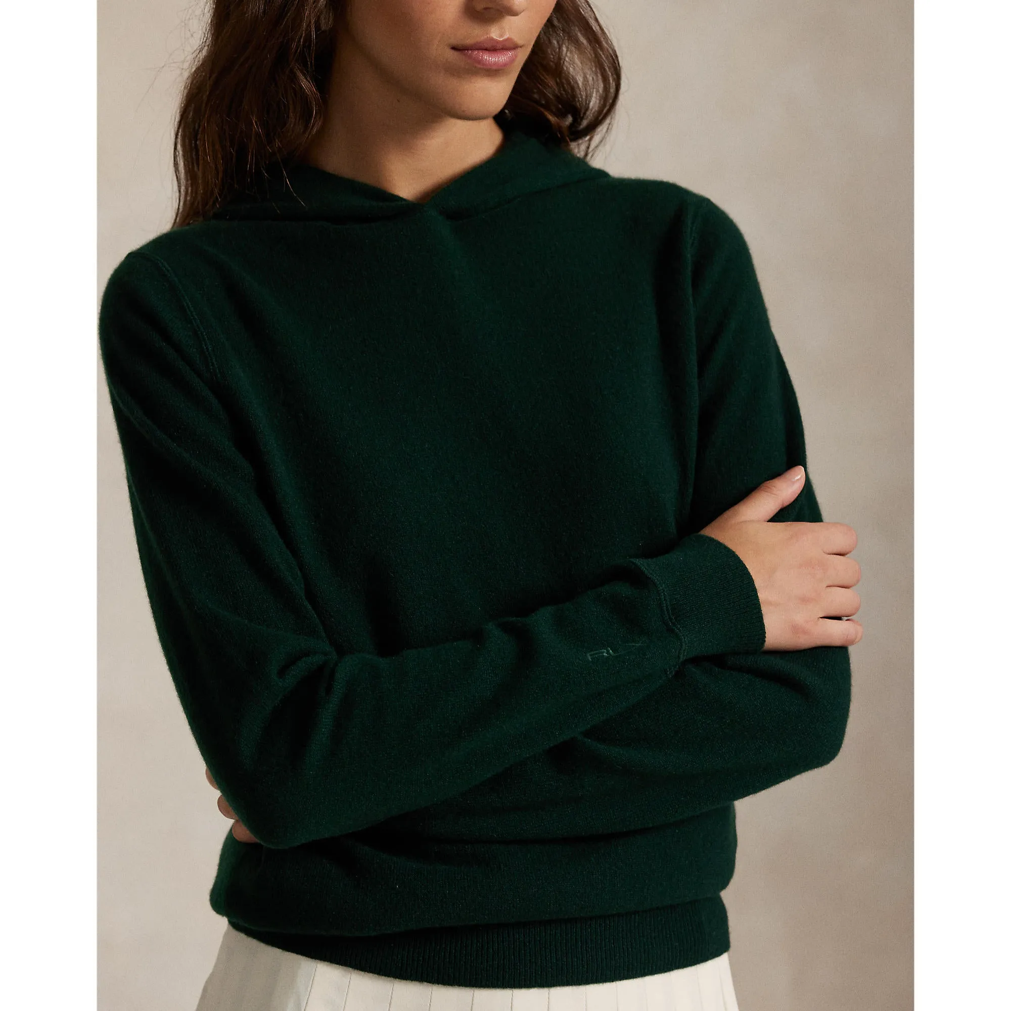Rlx Ralph Lauren Women'S Cashmere Hoodie - Moss Agate Big Savings Autumn Sale