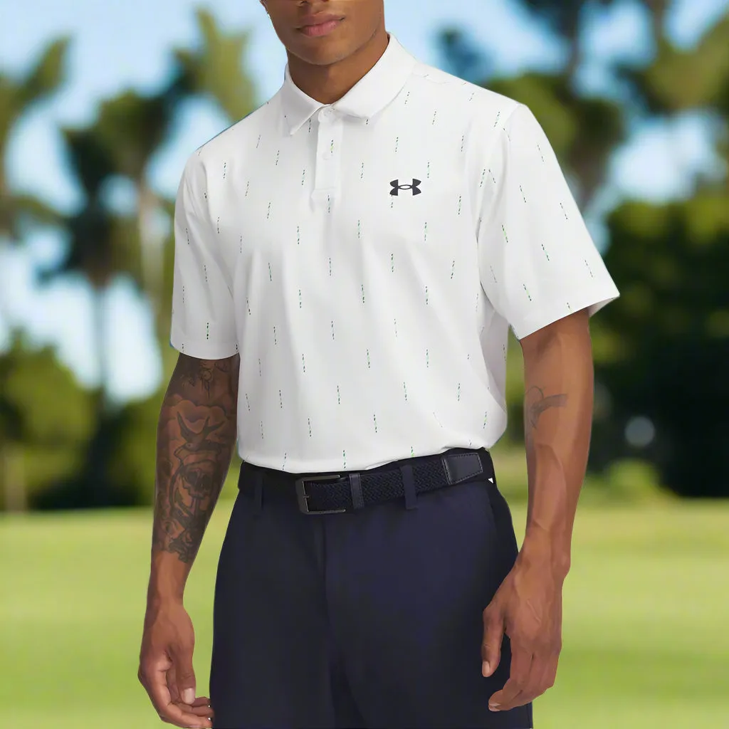 Under Armour Tee To Green Printed Polo Shirts - White/Midnight Navy Step into the Beat Made to Move