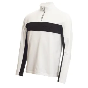 Easter Sale Independence Day Sale Calvin Klein Embossed Half Zip Insul-Lite Pullover - White/Black