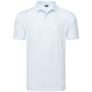 Built to Move You Designed to Dominate Footjoy Irongate Print Lisle Polo Shirt - White/Skyway