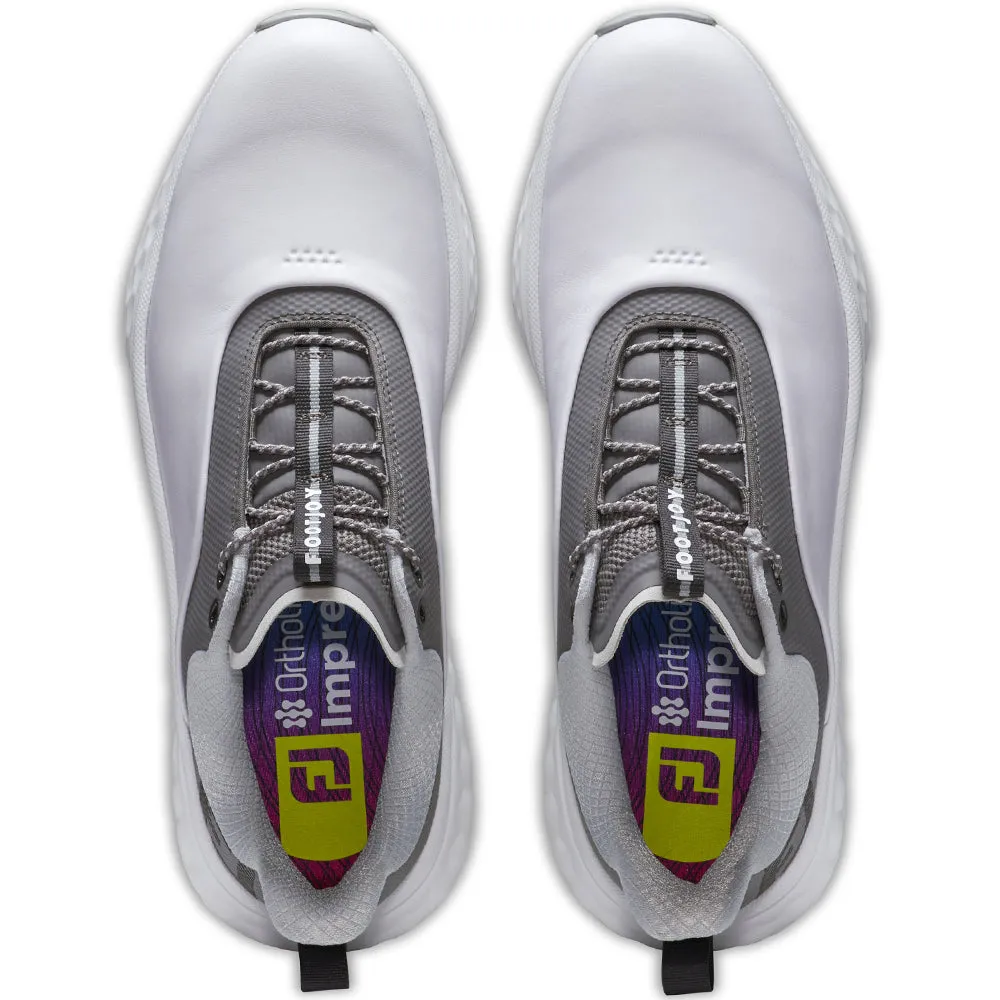 Footjoy Quantum Spikeless Shoes - White/Grey/Silver Unapologetically You Stride with Confidence