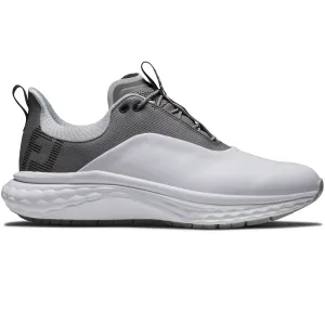 Empower Your Journey Footjoy Quantum Spikeless Shoes - White/Grey/Silver