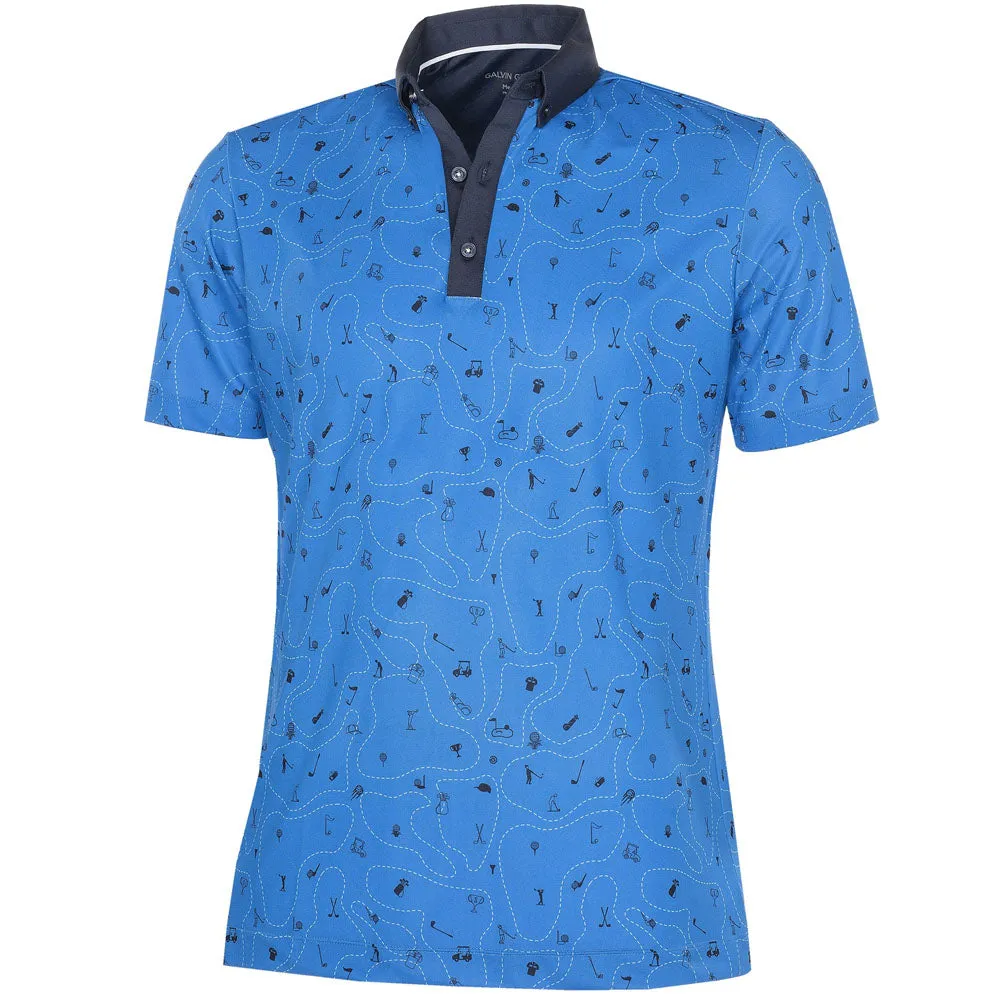 Galvin Green Miro V8  Polo Shirt - Blue/Navy Walk Loud Mother's Day Sale